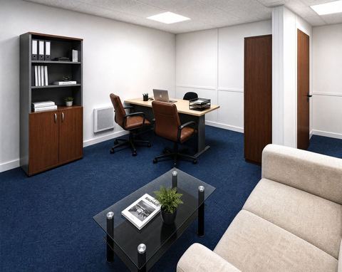 Bureau meublé privatif de 12,5 m² disponible à la location à Aubervilliers