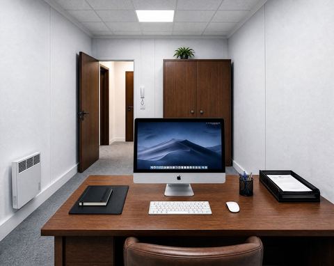 Bureau meublé privatif de 12,5 m² disponible à la location à Aubervilliers
